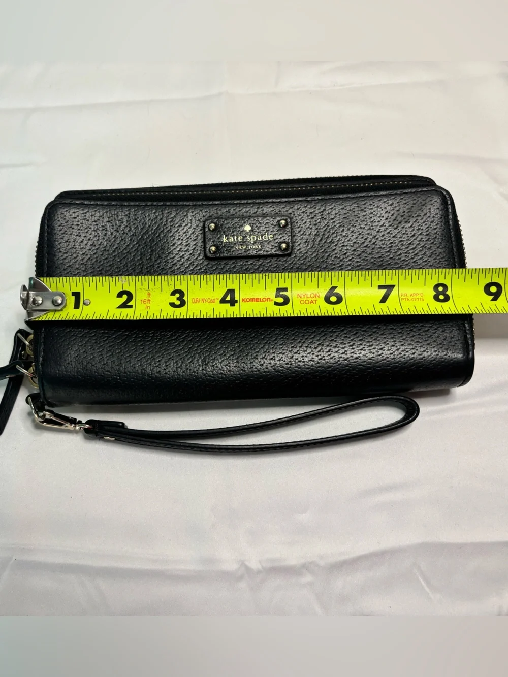 kate spade Laurel Way Winnie Double Zip Wristlet Clutch with Gold Logo